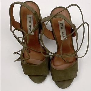 Steve Madden chunky heel suede Shoe Sz 8